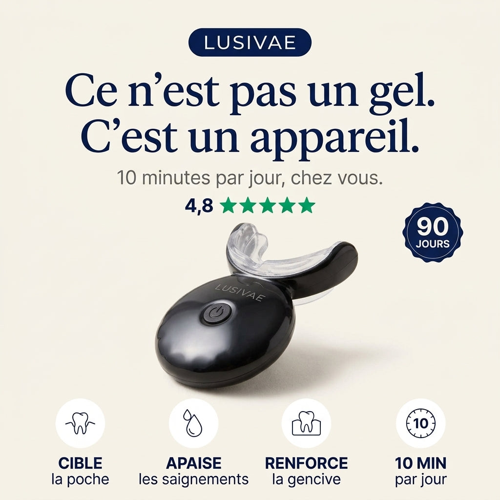 Lusivae, l'appareil à lumière rouge pour les gencives