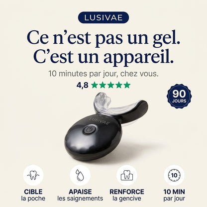 Lusivae, appareil à lumière rouge pour les gencives